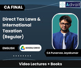 CA Final Direct Tax Laws & International Taxation (Regular) Video Lectures by CA Punarvas Jayakumar (Google Drive)